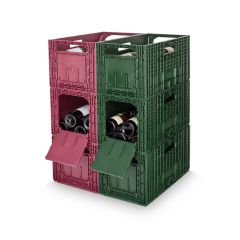 Casse per vino WEINBOX, rosso/verde, set da 6