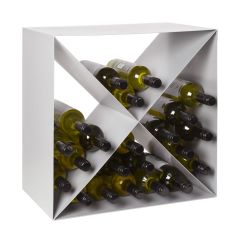 Portabottiglie Cubo "Carré" argento