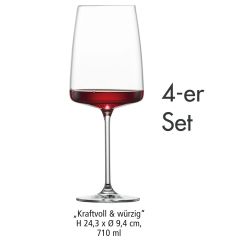 Bicchiere da vino "Powerful & Spicy", set di 4 (da 7,95 EUR/bicchiere)