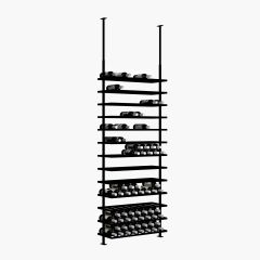 Portabottiglie BLACK PURE SELECT per il montaggio a soffitto, modello 1, regolabile in altezza
