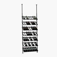 Portabottiglie BLACK PURE per montaggio a soffitto, modello 3, regolabile in altezza