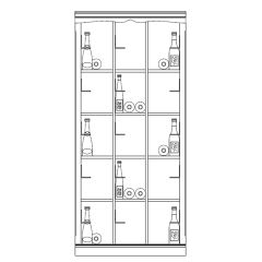 Sistema di portabottiglie Piemonte, modello 4, legno di abete, antracite