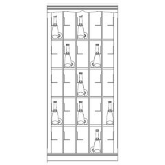 Sistema di portabottiglie Piemonte, modello 6, legno di abete, antracite