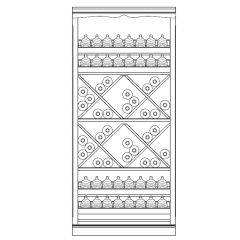 Sistema di portabottiglie Barolo, in legno di abete, modello 10, marrone chiaro
