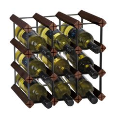 Portabottiglie Trend PREMIUM per 12 bottiglie (33,5 x 33,5 cm), marrone