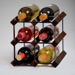 Portabottiglie Trend PREMIUM per 6 bottiglie (23,5 x 23,5 cm), marrone