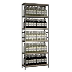 Scaffale in metallo e legno Black Pure WOOD modello 1