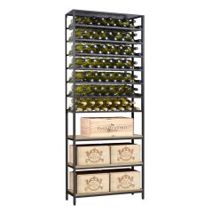 Scaffale in metallo e legno Black Pure WOOD modello 3
