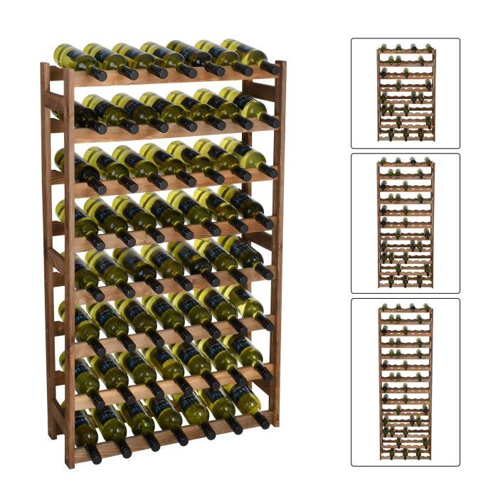 Portabottiglie vino SIMPLEX in lengo di pino, marrone