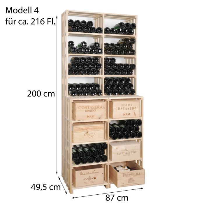 Cantinetta vino in legno "CaveauSTAR" modello 4