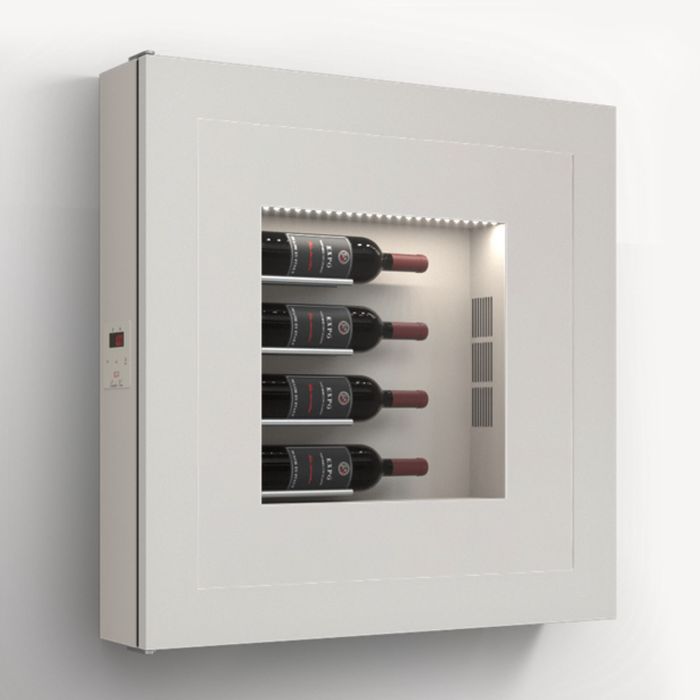 Portabottiglie da parete climatizzato per 4 bottiglie, modello 1