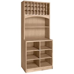 Portabottiglie vino PRESTIGE 6 rovere, tinto marrone
