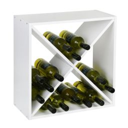 Portabottiglie CUBE 52 cm, modulo X, bianco