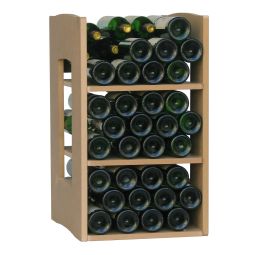 Portabottiglie vino CAVICASE in legno/con 3 scompartimenti