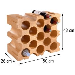 Portabottiglie in plastica "Terracotta" per 15 bottiglie