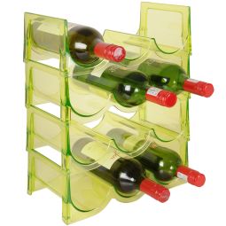 Portabottiglie vino FLASH, verde, set da 4