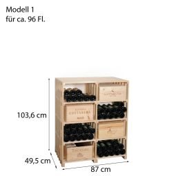 Cantinetta vino CAVEAUSTAR modello 1, in legno