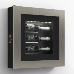 Portabottiglie da parete climatizzato per 3 bottiglie, modello 4
