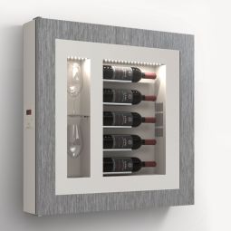 Portabottiglie da parete climatizzato per 5 bottiglie, modello 2