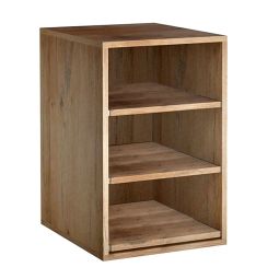 Modulo profondo CAVEPRO con 3 ripiani estraibili per casse (fino a 19 cm di altezza), L 45 x P 55 cm - profondo, stretto, Rovere rustico
