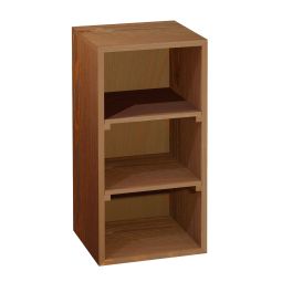 Portabottiglie 60 cm, modulo con 2 ripiani, legno tinto marrone