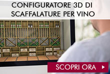 Configuratore di scaffalature per vino